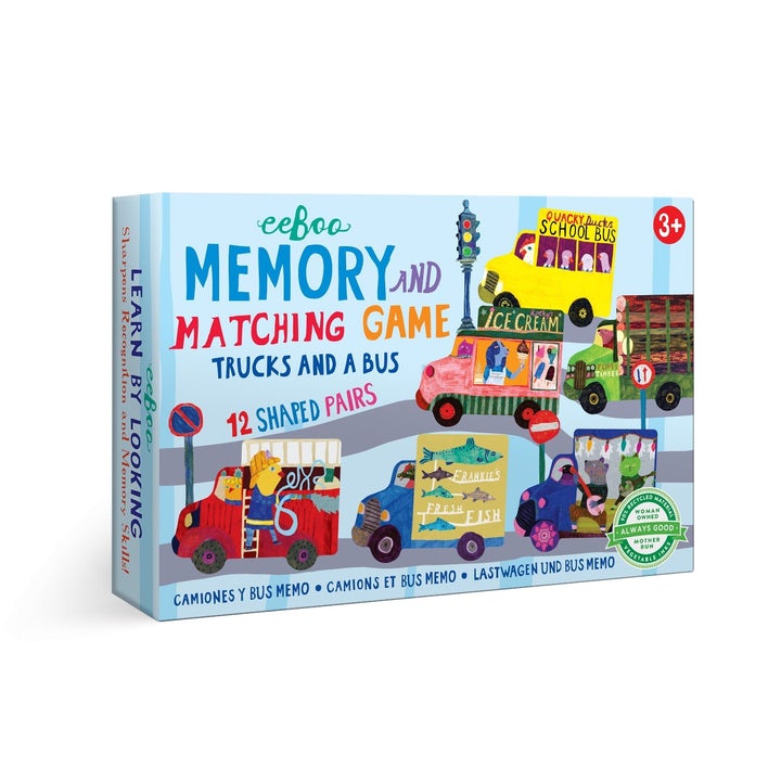 Trucks and a Bus Memory Game