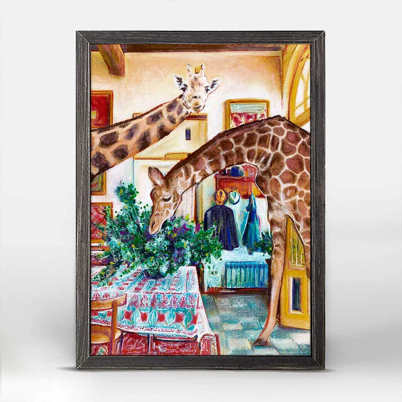 Brunch Giraffes Mini Canvas