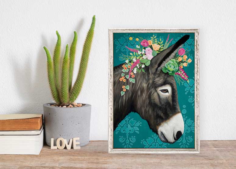Sweet Donkey Mini Canvas