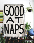 Good at Naps Throw Blanket
