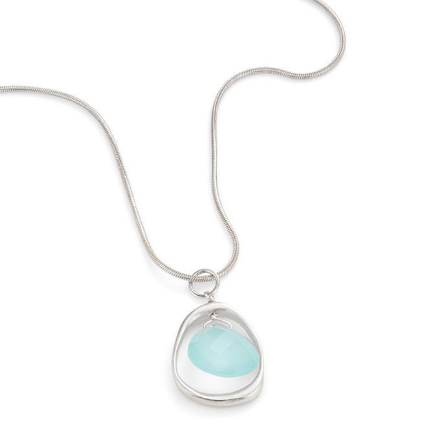 Chalcedony Open Circle Necklace