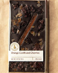 Orange Confit and Cherries Chocolate Bar