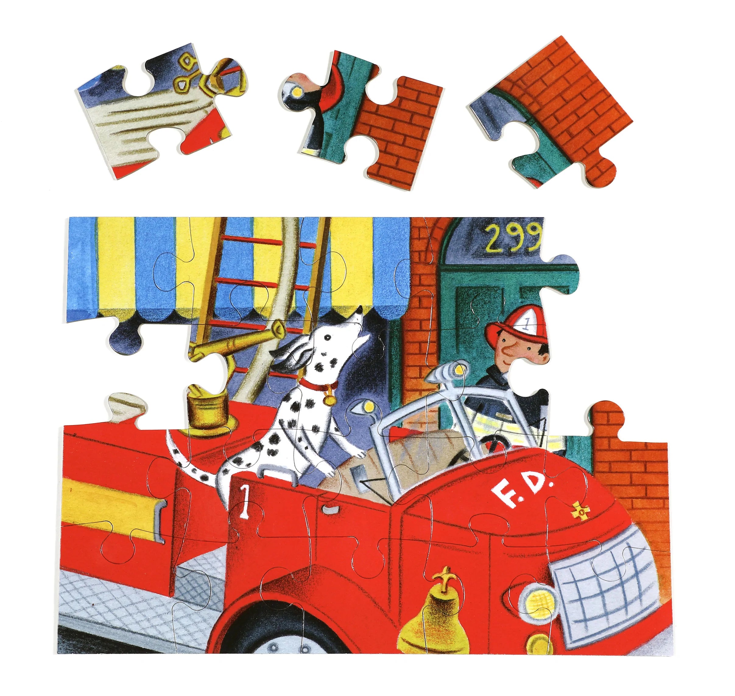 Red Fire Truck 20-Pc Puzzle