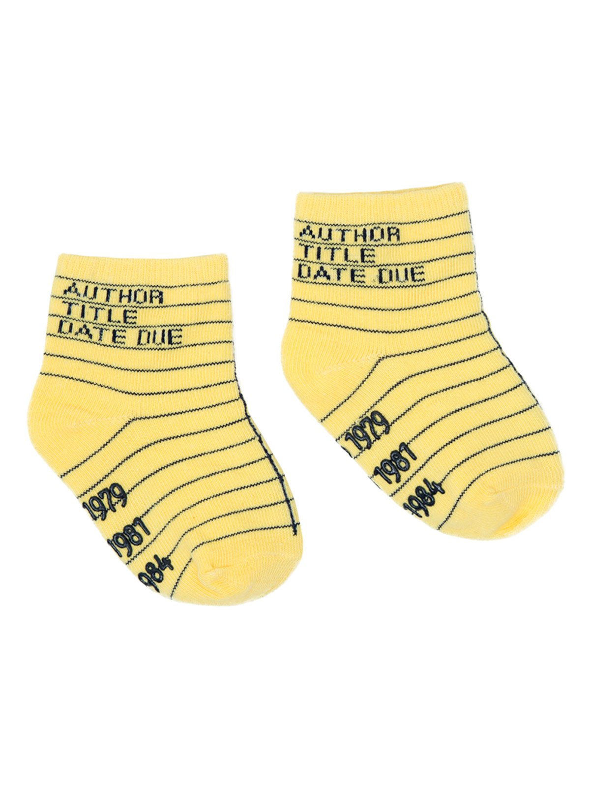 Library Card Baby Socks
