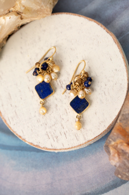 Starry Night Cluster Earrings