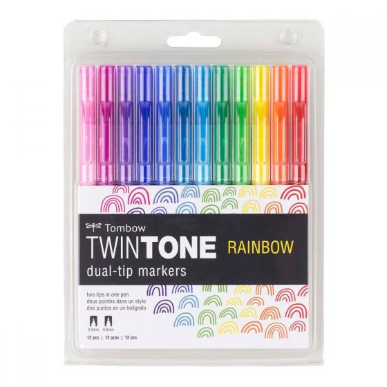 Twintone Dual-Tip Marker Set - Rainbow