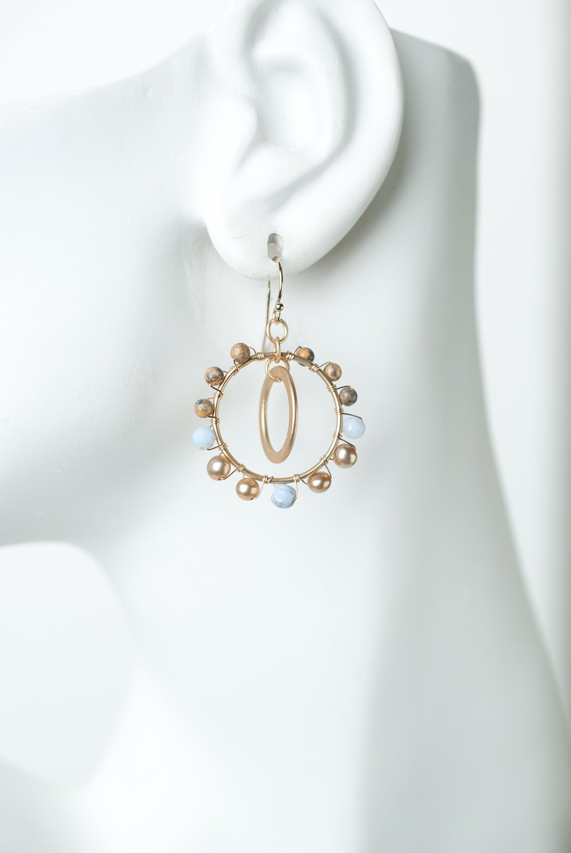 Blue Lace Hoops