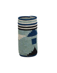 Sliver Blue Abstract Vase