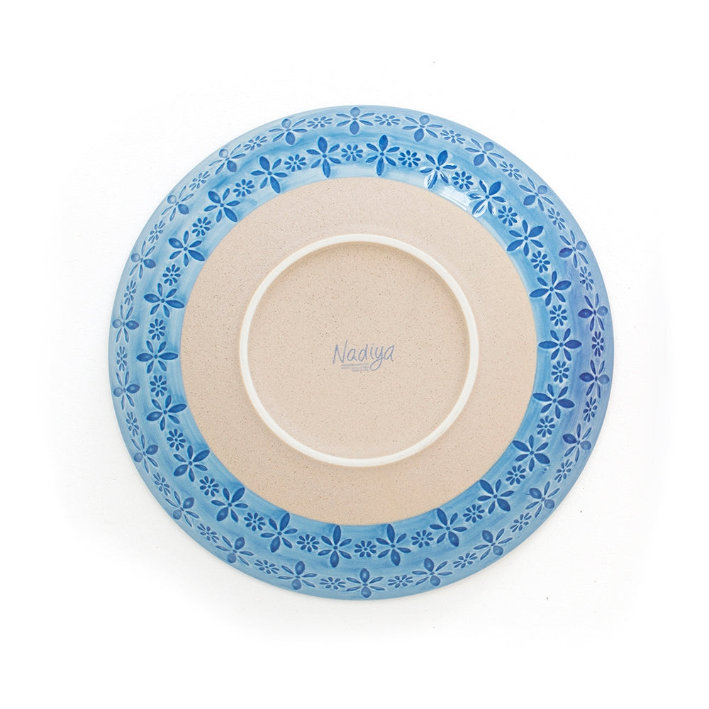 Nadiya Blue Mosaic Shallow Bowl