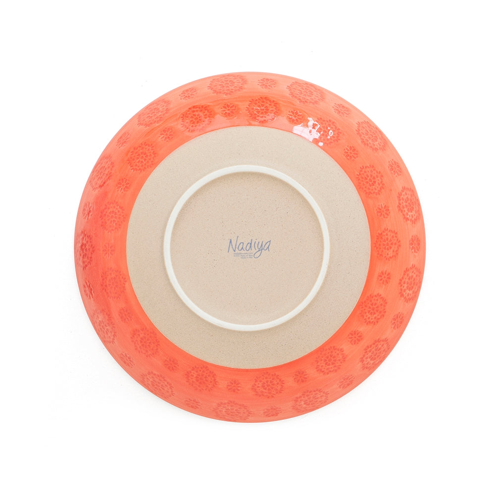 Nadiya Red Flower Shallow Bowl