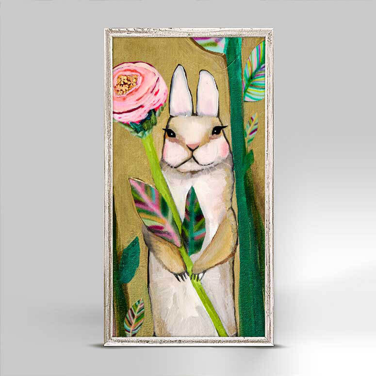 Carrot Cake Bunny with Flower Mini Canvas
