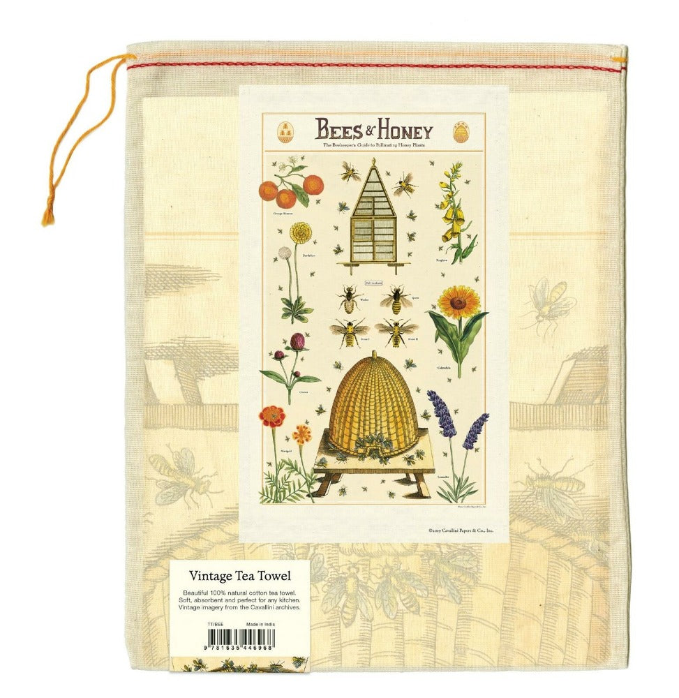 Bees &amp; Honey Tea Towel
