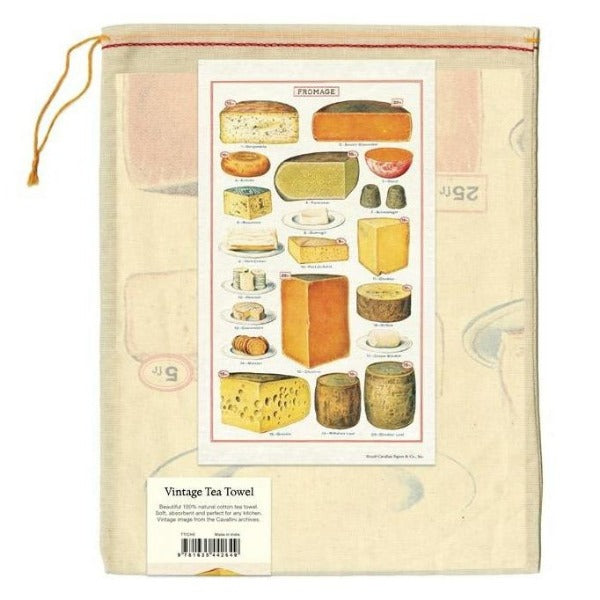 Cheeses of the World Tea Towel