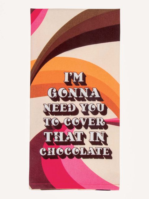 Cover That in Chocolate Dish Towel