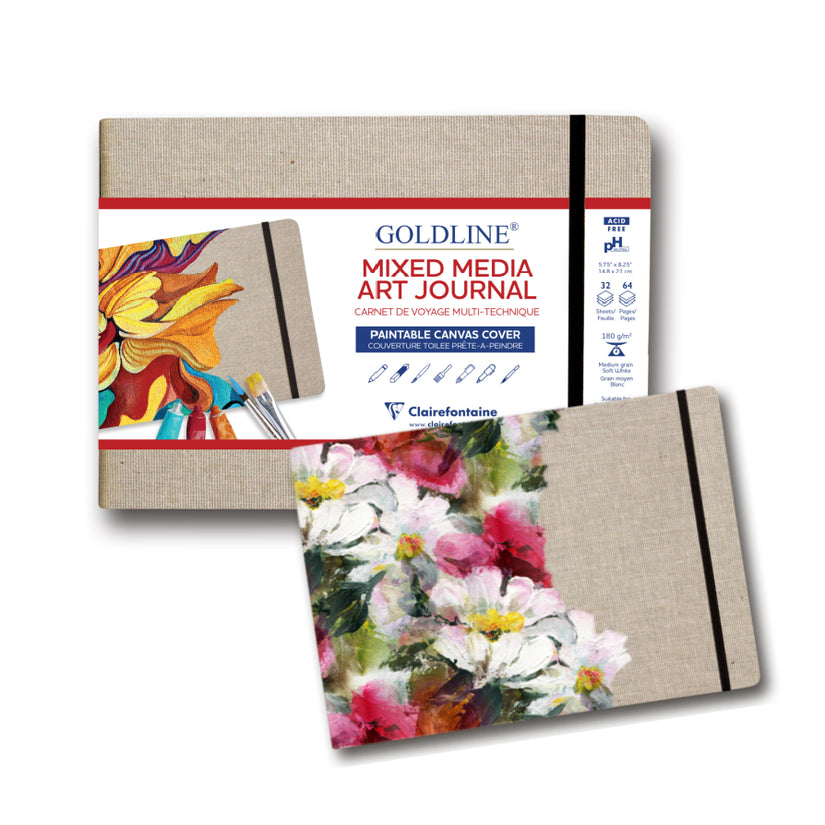 Clairefontaine Goldline Mixed Media Art Journal 3 Sizes Red Orchard