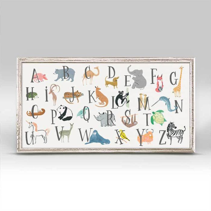 Colorful Animal Alphabet Mini Canvas