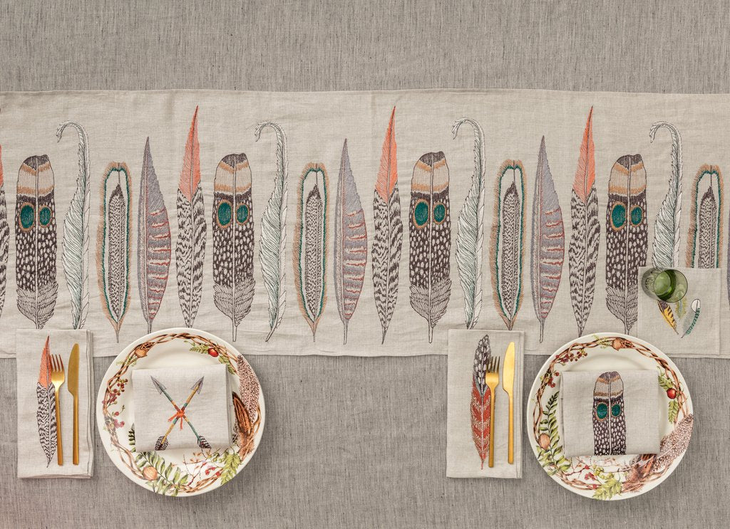 Feathers Table Runner