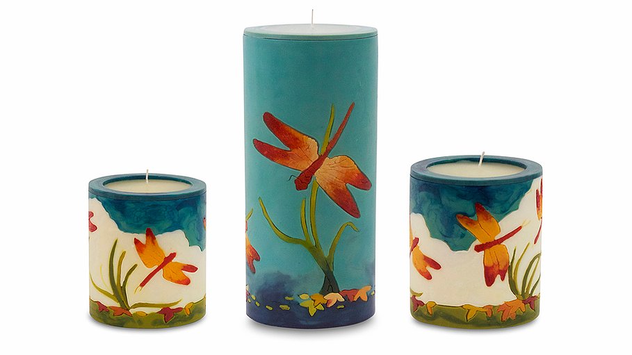 Dragonfly Illuminated Candle