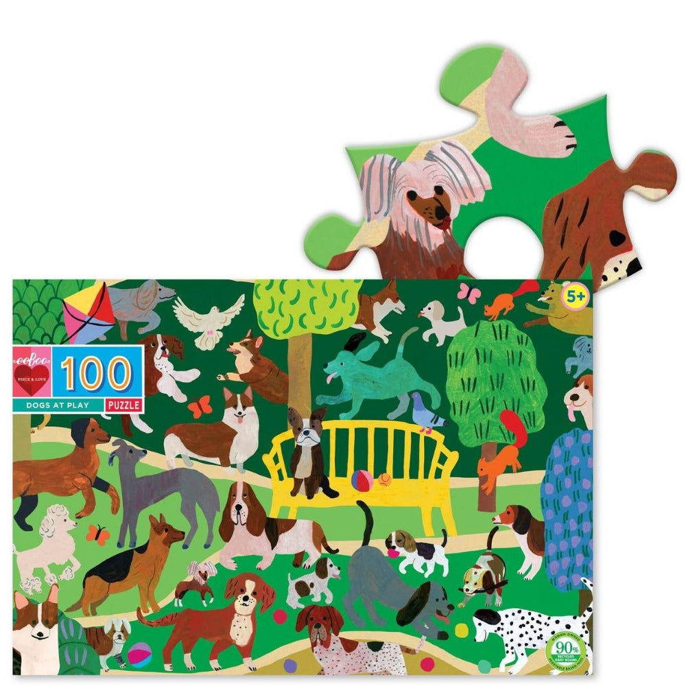 Dogs at Play 100 Piece Puzzle