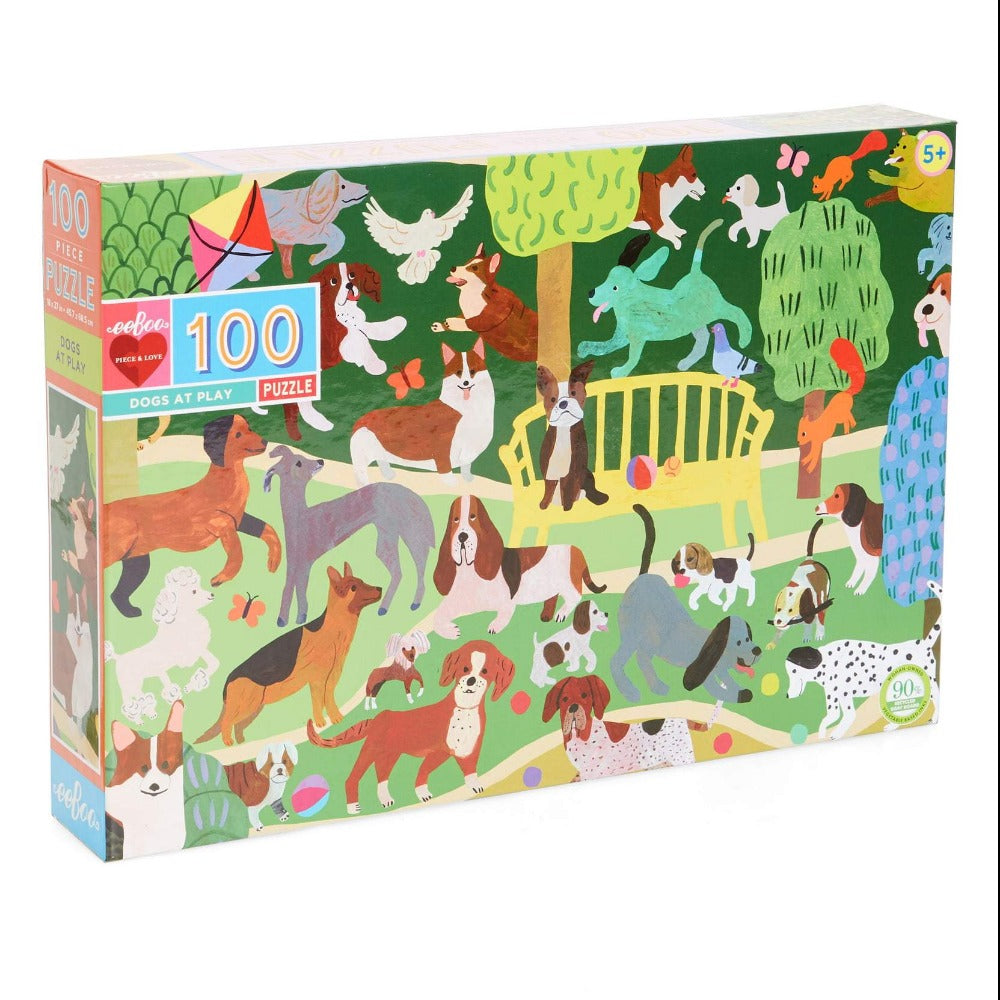 Dogs at Play 100 Piece Puzzle