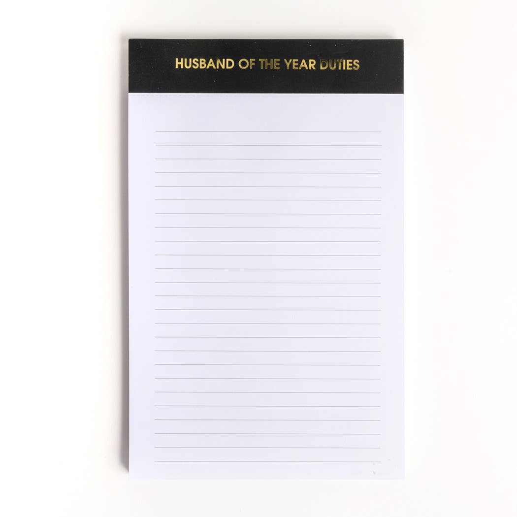 Husband of the Year Duties Notepad