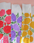 Edible Flowers Dish Towel Set