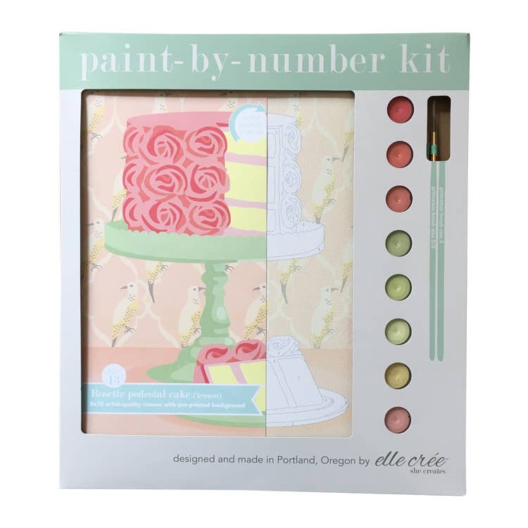 Rosette Cake Paint-By-Number