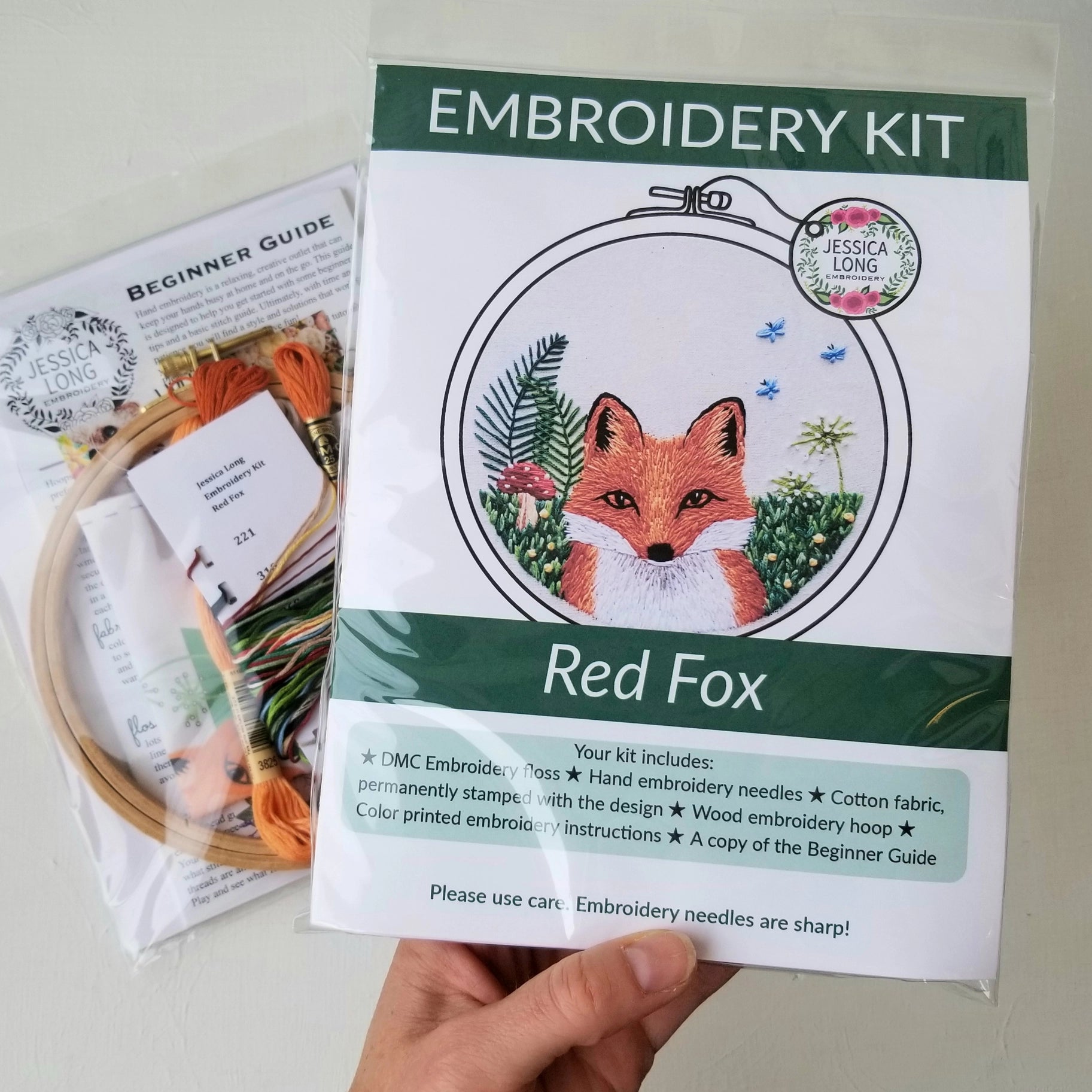 Red Fox Embroidery Kit