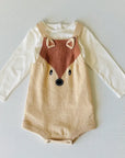 Fox Embroidered Baby Romper