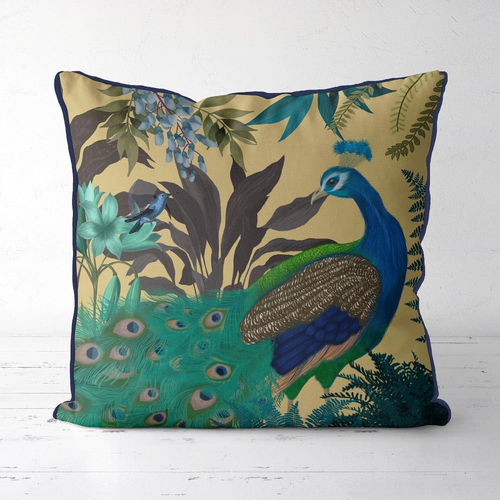 Peacock Garden Pillow