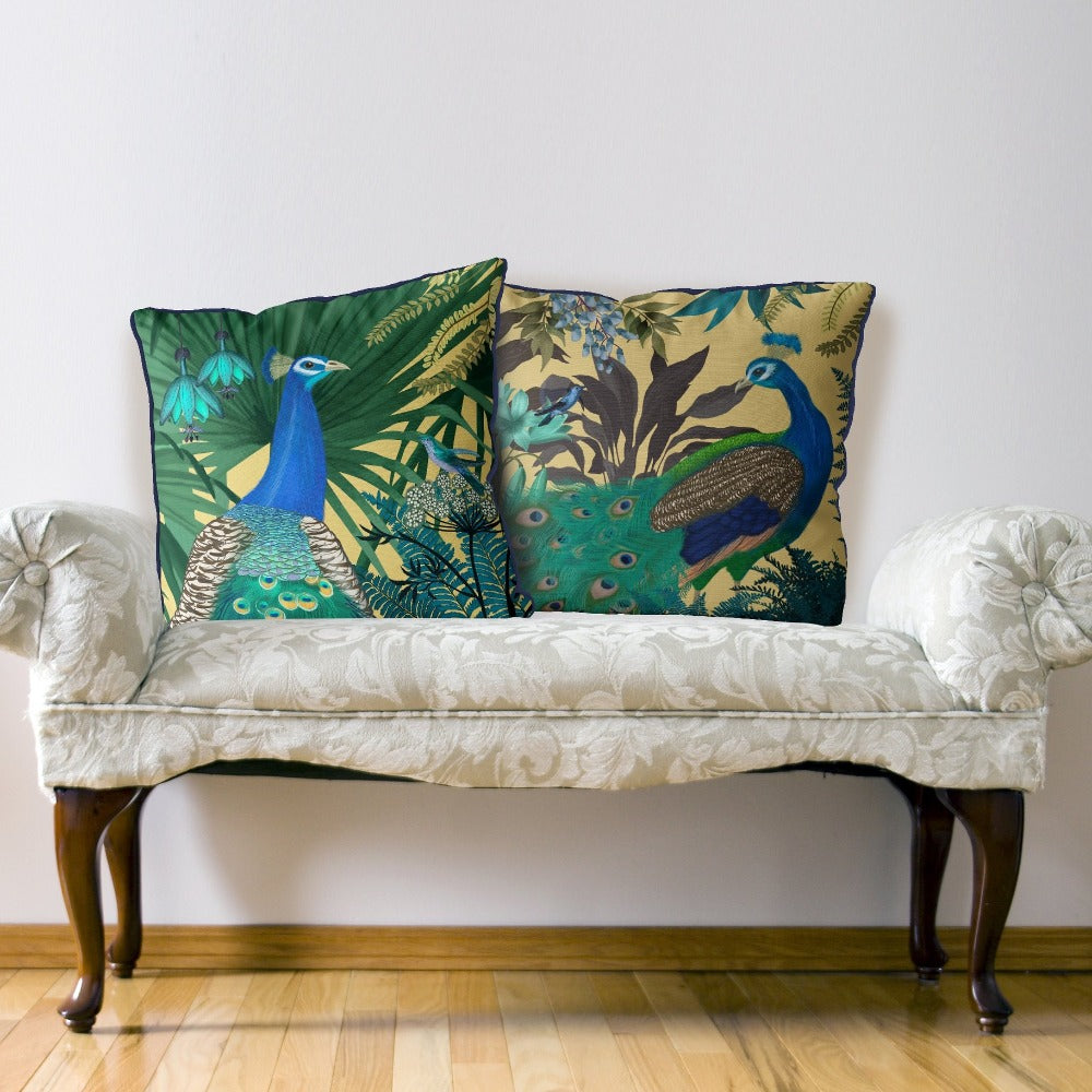 Peacock Garden Pillow