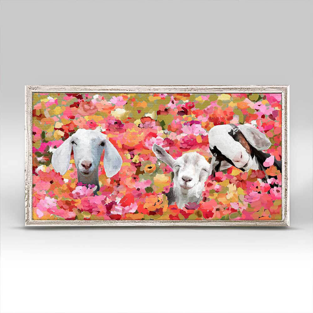 Wildflower Goats Mini Canvas