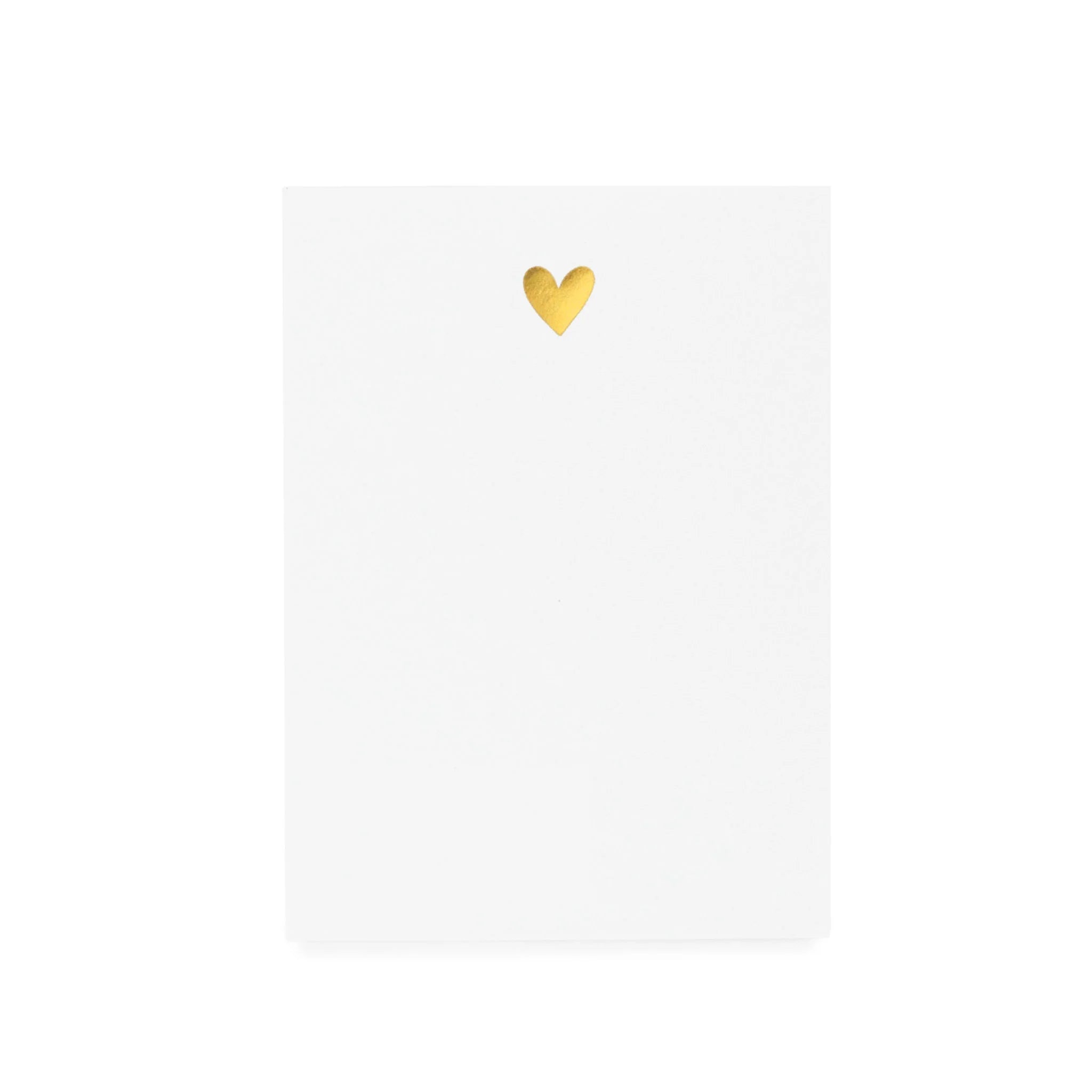 Gold Heart Mini Notepad