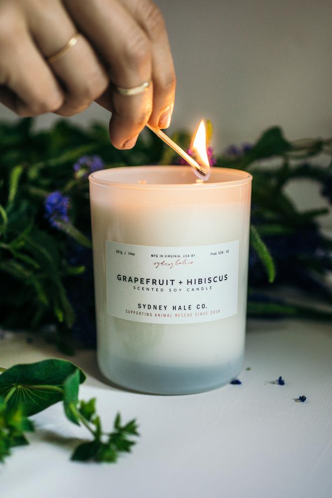 Grapefruit + Hibiscus Candle