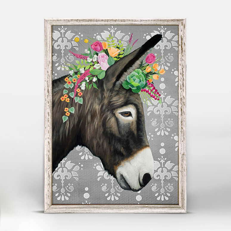 Gray Donkey Mini Canvas