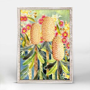 Green Banksia Bunch Mini Canvas