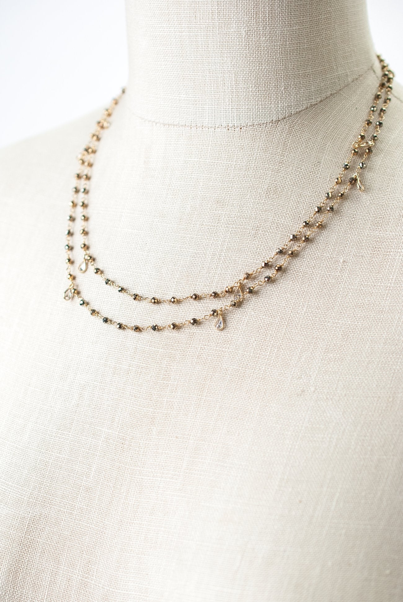 Guardian Pyrite Layering Necklace