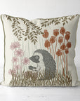 Hedgehog & Leaf Pillow