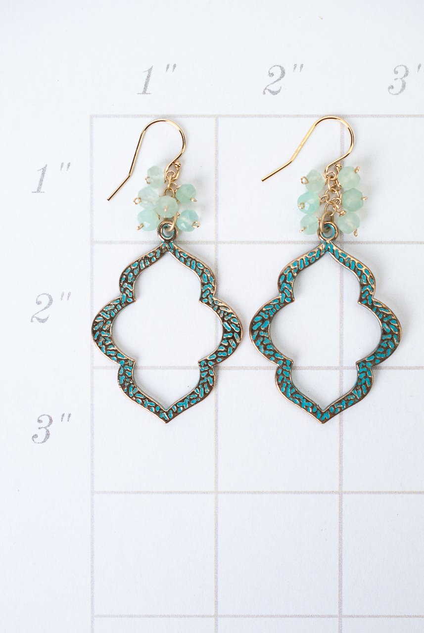 Heron Patina Earrings