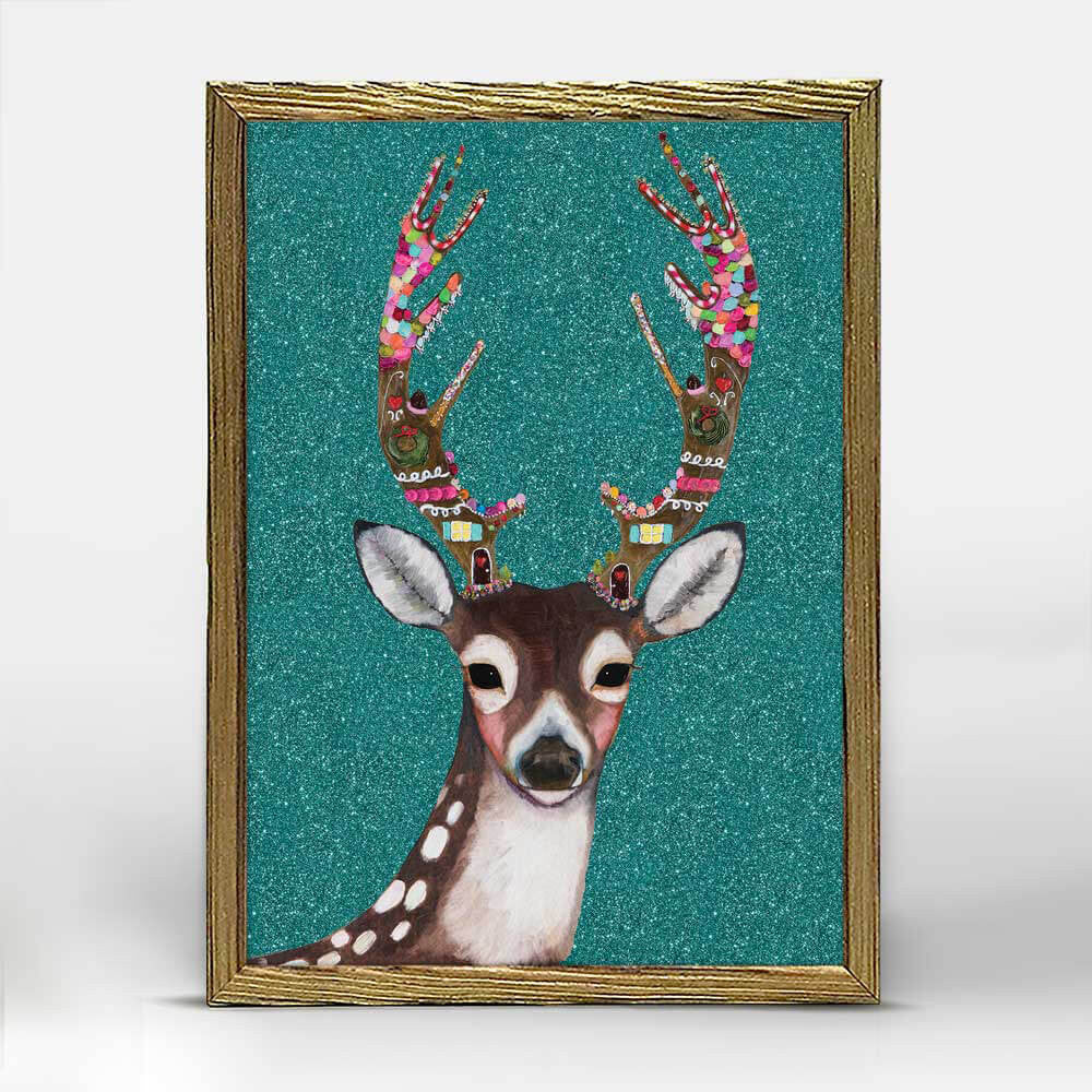 Gingerbread Deer Mini Canvas