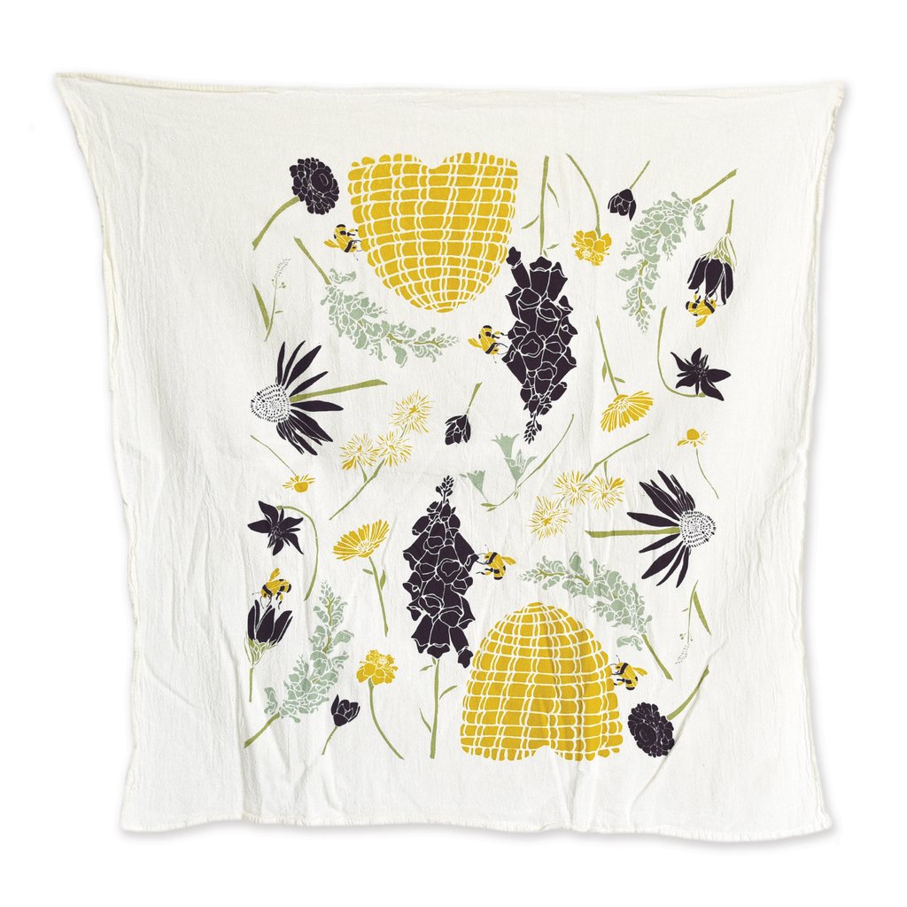 Honeybee Garden Flour Sack Towel