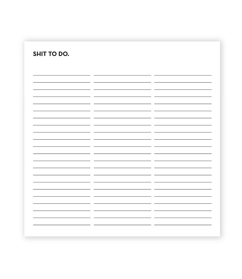 Shit To Do List Pad