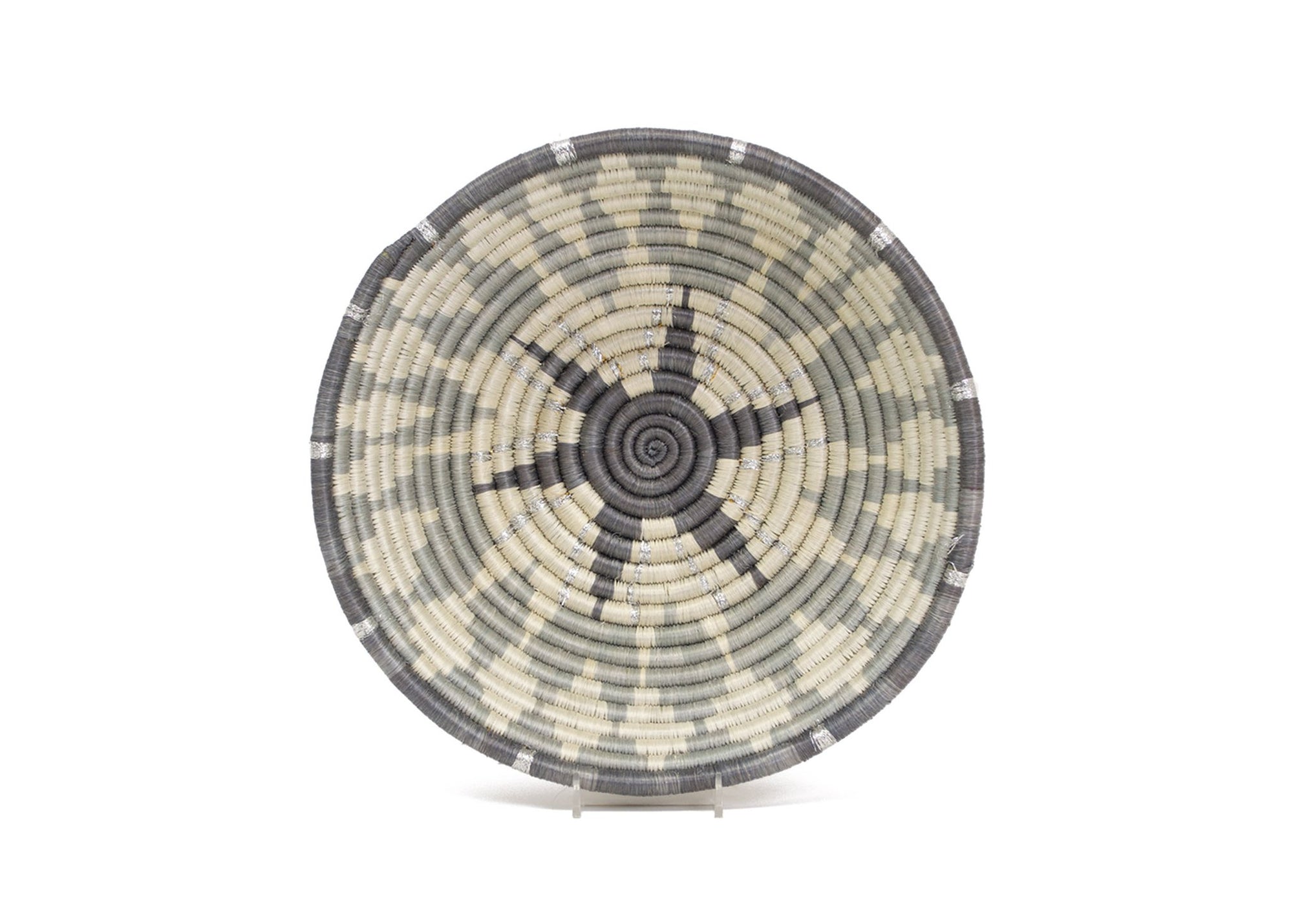Metallic Silver Grey 12&quot; Intore Bowl