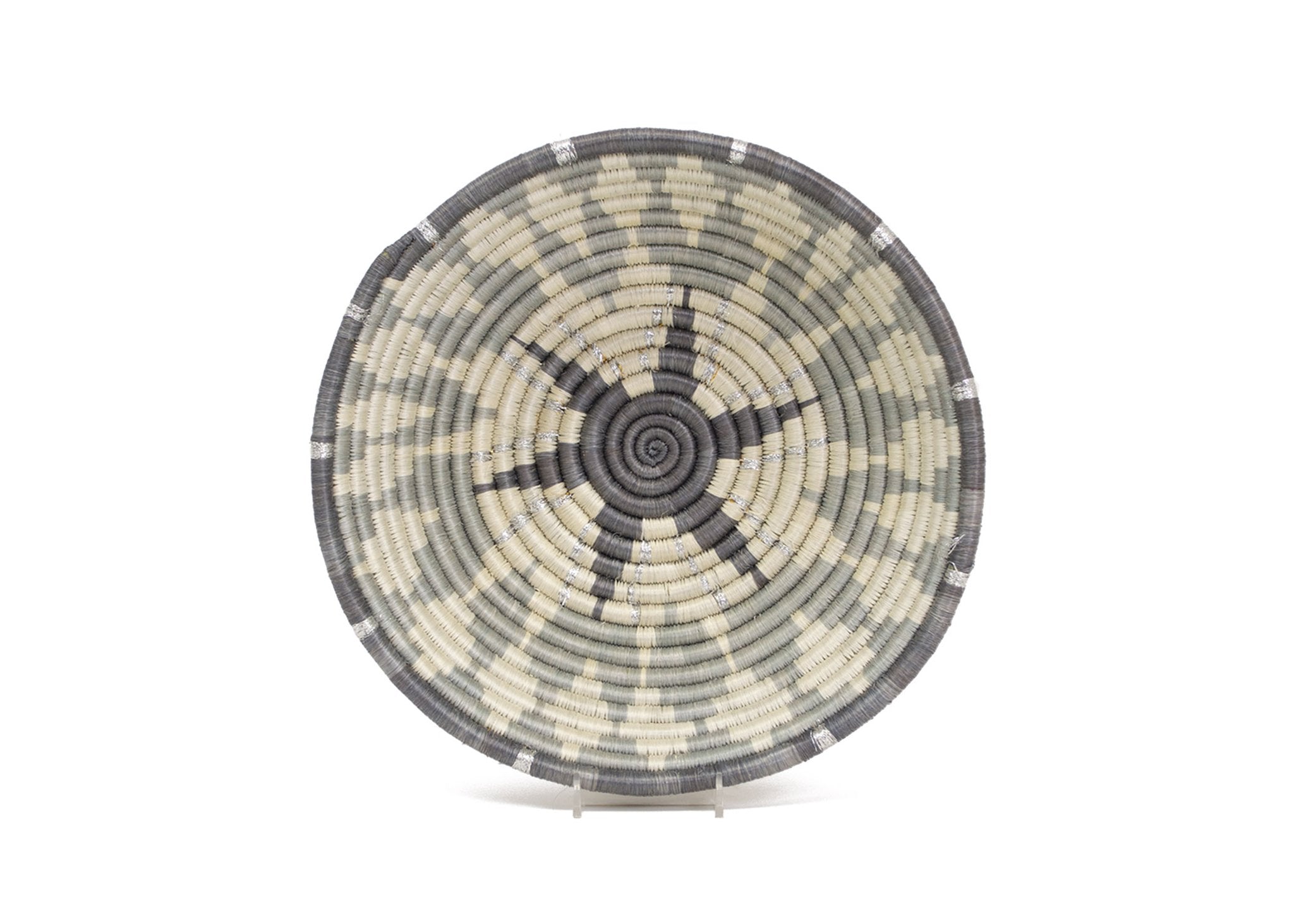 Metallic Silver Grey 12&quot; Intore Bowl