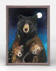 Mama Bear at Night Mini Canvas