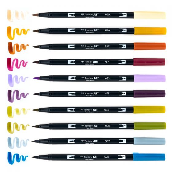 Dual Brush Pen Set - Muted