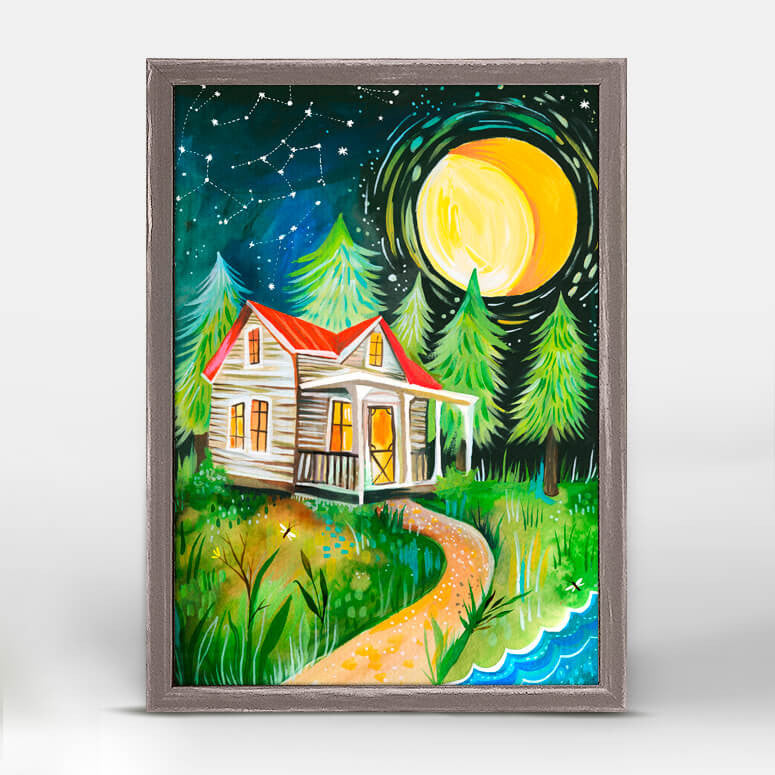 Night Cabin Mini Canvas