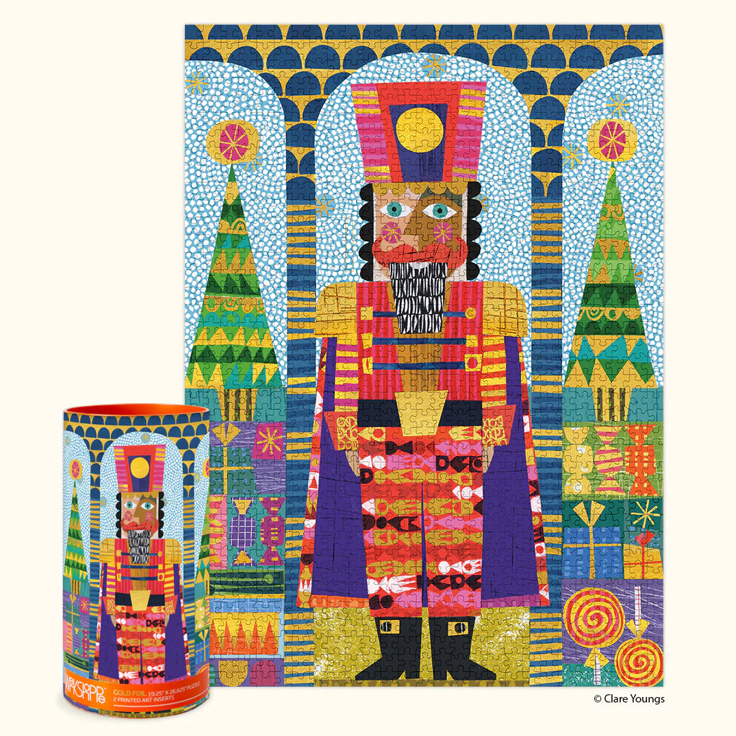Festive Nutcracker Gold Foil 1000 Piece Puzzle