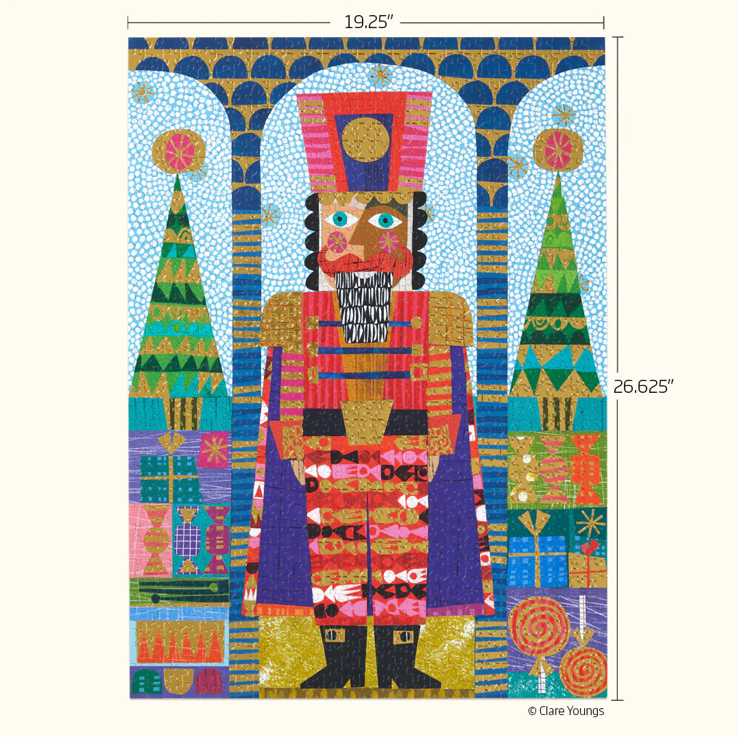 Festive Nutcracker Gold Foil 1000 Piece Puzzle