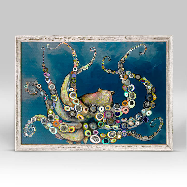 Octopus in the Deep Blue Sea Mini Canvas